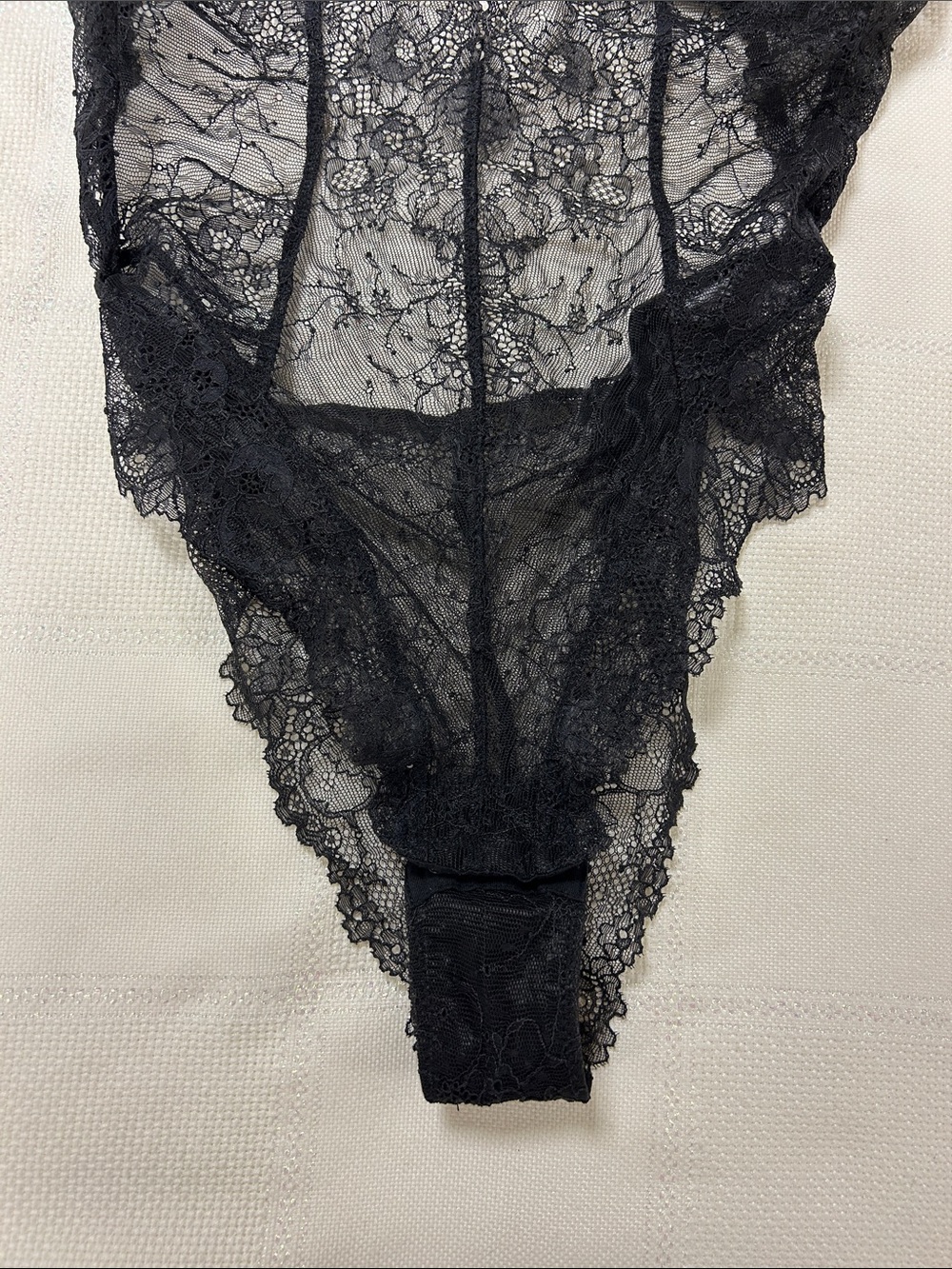 Black Lace Bodysuit Top - Women image 4